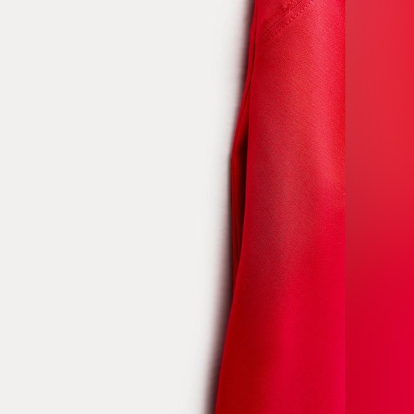 NWT. Zara ZW Collection Red viscose Blend Midi Dress with Pockets. Size. S. - Picture 9 of 12